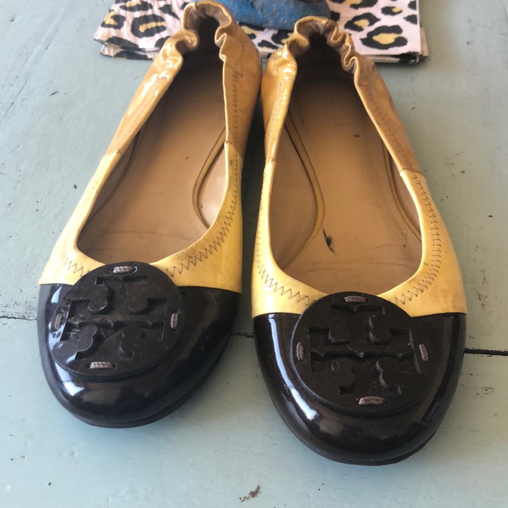 Tory Burch three tone Patent and leather shoes